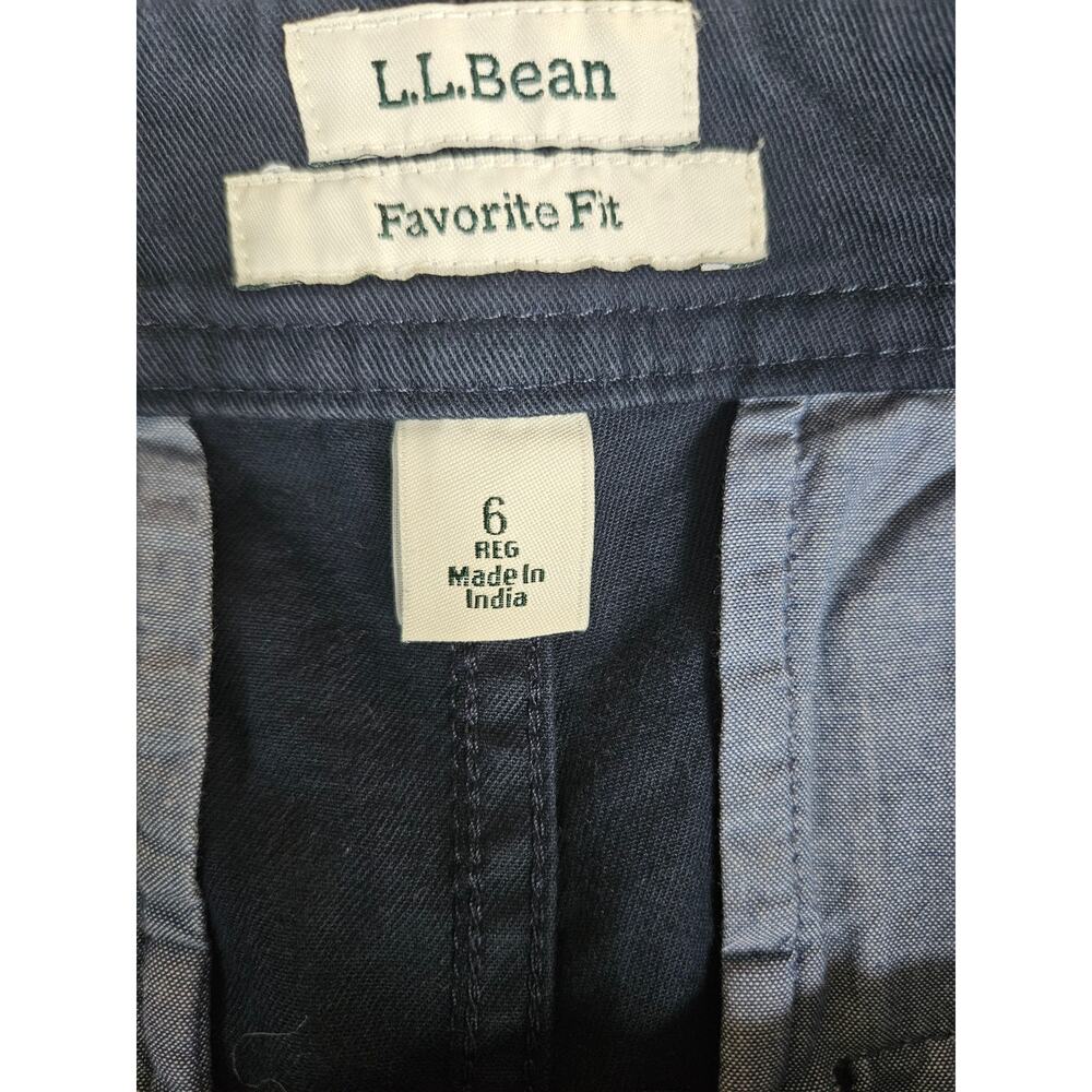Perfect L.L.Bean Navy 6 Favorite Fit Navy Shorts 30/9 Organic Cotton Spandex B37 - Picture 3 of 4
